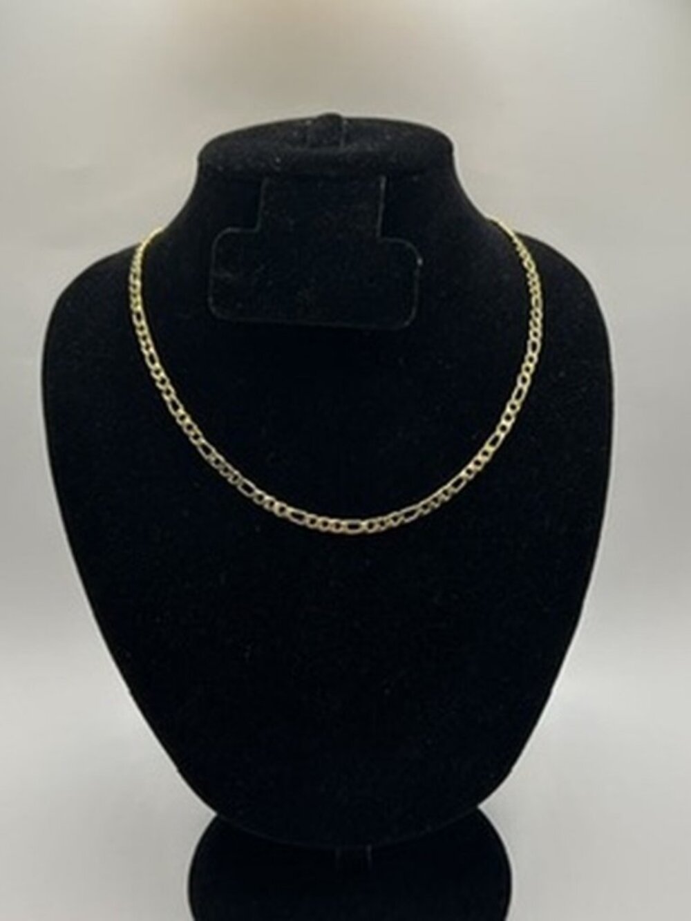 Womens 3mm Real Gold Figaro Chain Plated Stainless Steel 18 Inch Dainty Durable